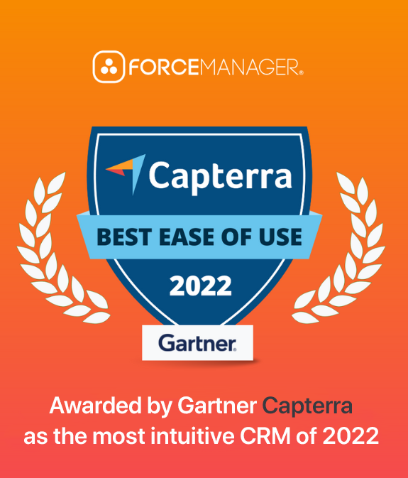 Gartner's Capterra awards ForceManager as the CRM Best Ease of Use of