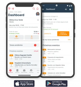 Imagen de aplicación para vendedores en dispositivos iOS y Android